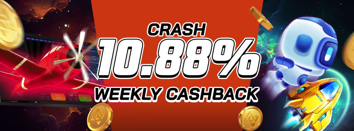 CRASH 10.88% Weekly Cashback CRASH 10.88% Weekly Cashback